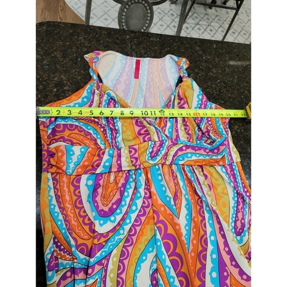 Heart Soul Women Multicolor Sweetheart Neck Sleeveless Casual Knee Length Dress - Picture 9 of 12